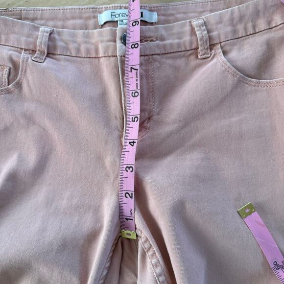Forever 21 Peach Cotton Lightweight Tapered Jeans 34 x 28 - Picture 9 of 11